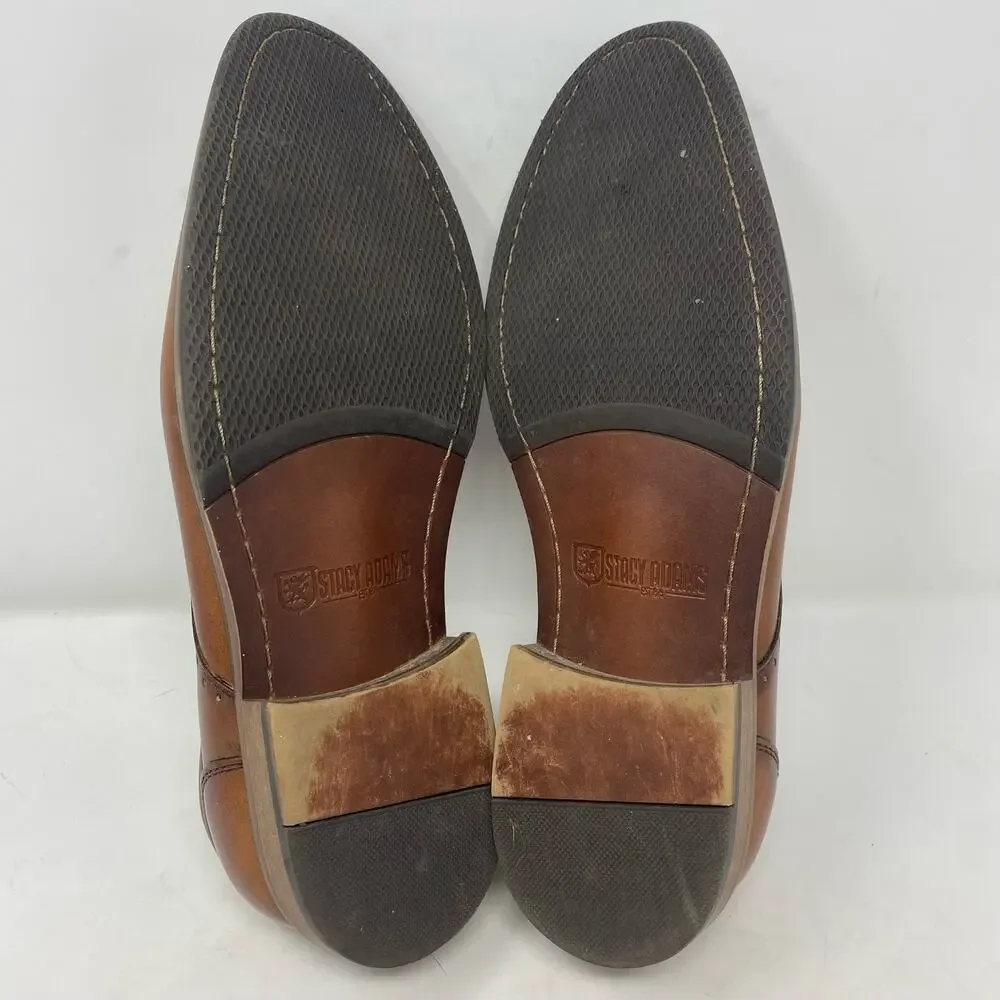 Stacy Adams Faulkner Cognac Oxford Dress Shoes Mens Size 8.5